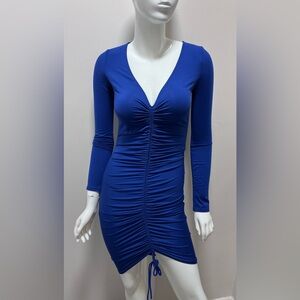 Women’s Blue Ruched Dress Fashion Nova